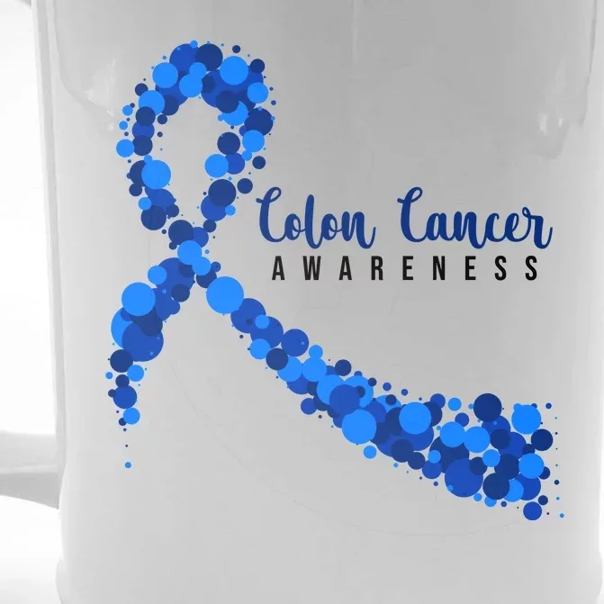 Colon Cancer Awareness Ribbon Front & Back Beer Stein