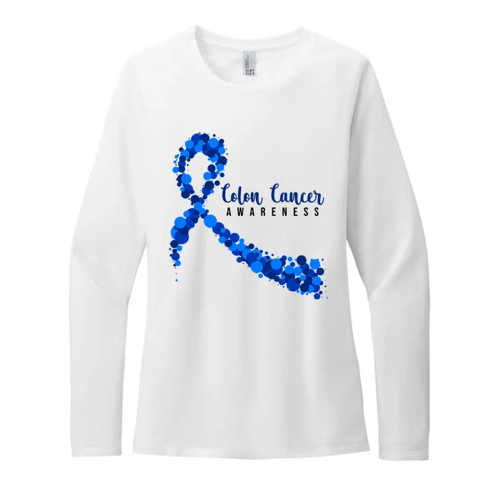 Colon Cancer Awareness Ribbon Womens CVC Long Sleeve Shirt