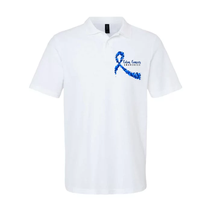 Colon Cancer Awareness Ribbon Softstyle Adult Sport Polo