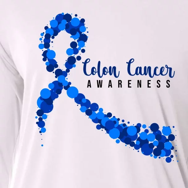 Colon Cancer Awareness Ribbon Cooling Performance Long Sleeve Crew