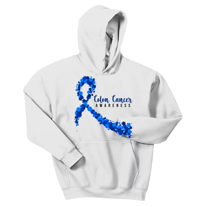 Colon Cancer Awareness Ribbon Kids Hoodie