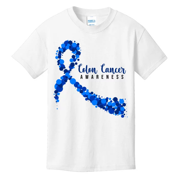 Colon Cancer Awareness Ribbon Kids T-Shirt