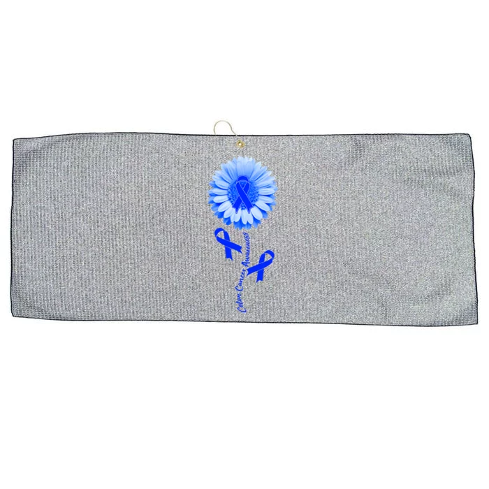 Colon Cancer Awareness Ribbon Flower Large Microfiber Waffle Golf Towel