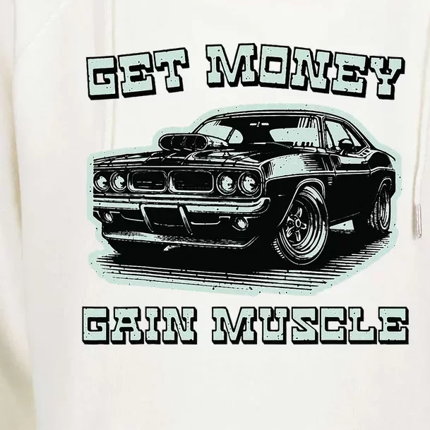 Classic Car American Muscle Cars Garage Grease Gears Lover Womens Funnel Neck Pullover Hood