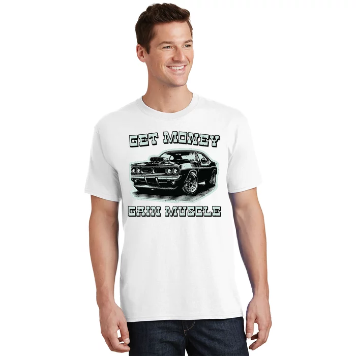 Classic Car American Muscle Cars Garage Grease Gears Lover T-Shirt