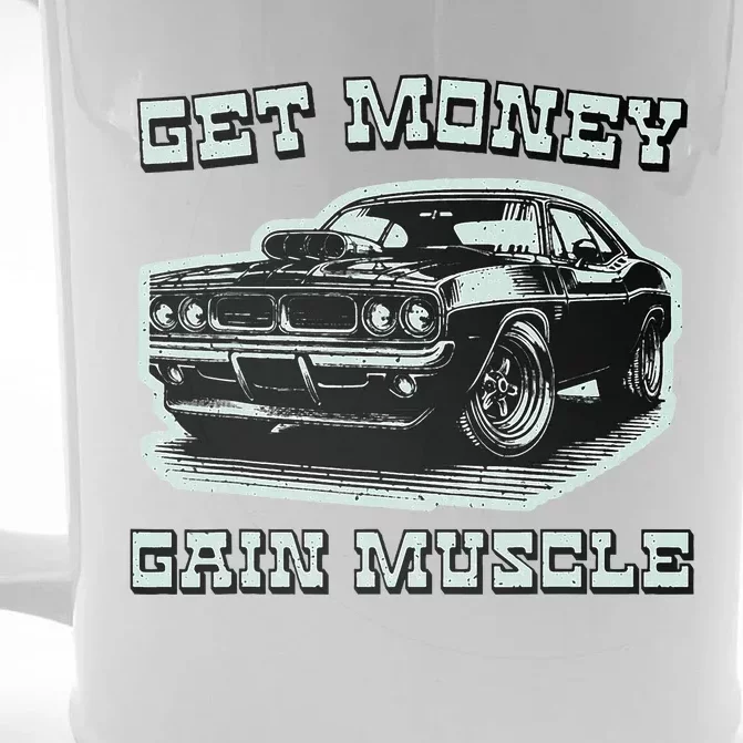 Classic Car American Muscle Cars Garage Grease Gears Lover Front & Back Beer Stein