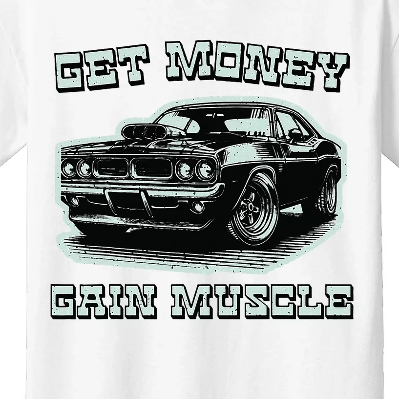 Classic Car American Muscle Cars Garage Grease Gears Lover Kids T-Shirt