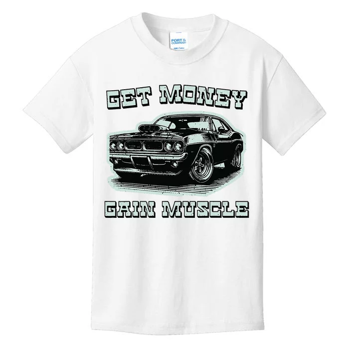 Classic Car American Muscle Cars Garage Grease Gears Lover Kids T-Shirt