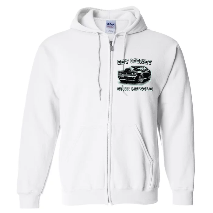 Classic Car American Muscle Cars Garage Grease Gears Lover Full Zip Hoodie