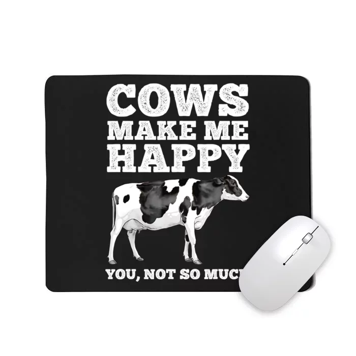 Cool Cow Art For Men Women Cow Farmer Dairy Cows Farm Animal Mousepad