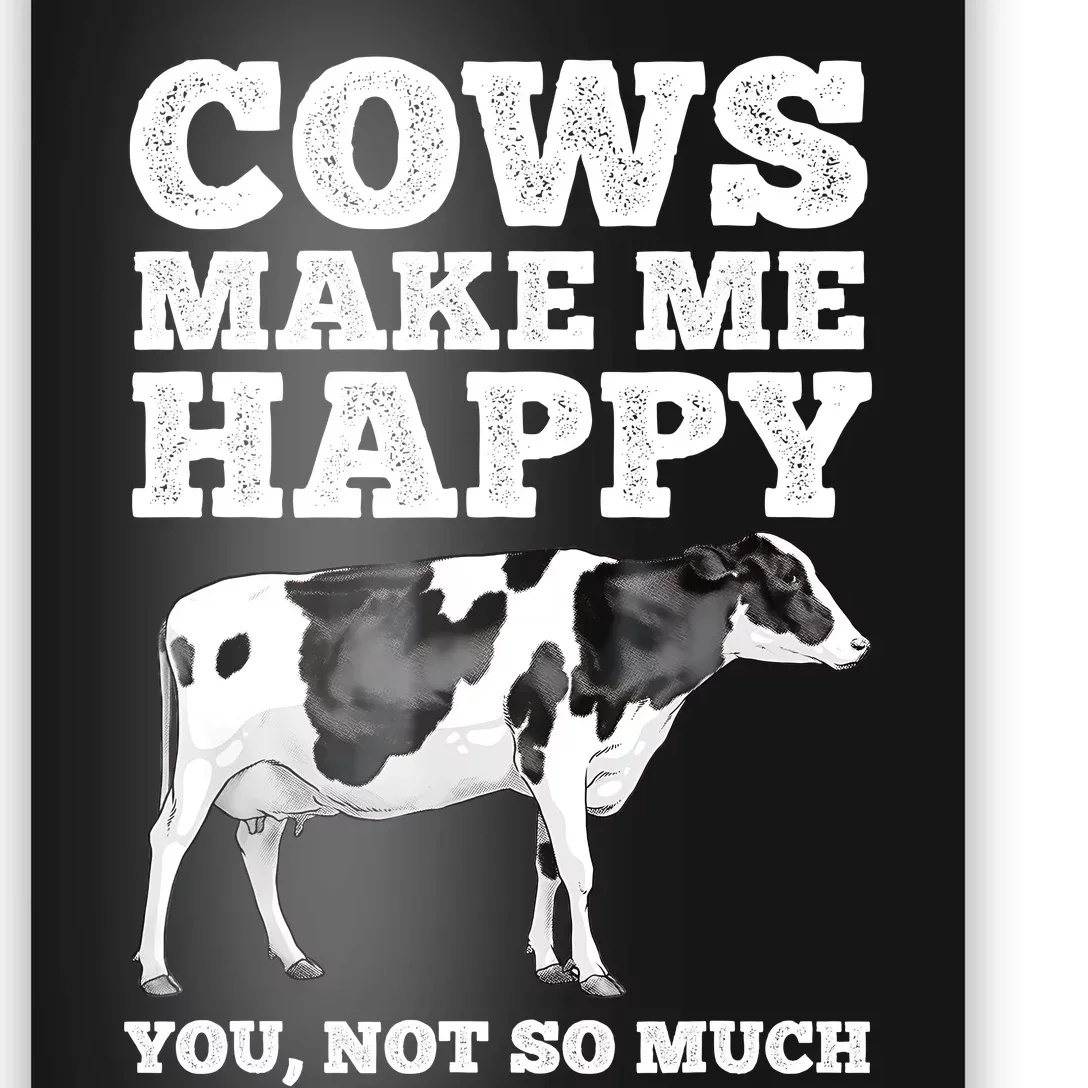 Cool Cow Art For Men Women Cow Farmer Dairy Cows Farm Animal Poster