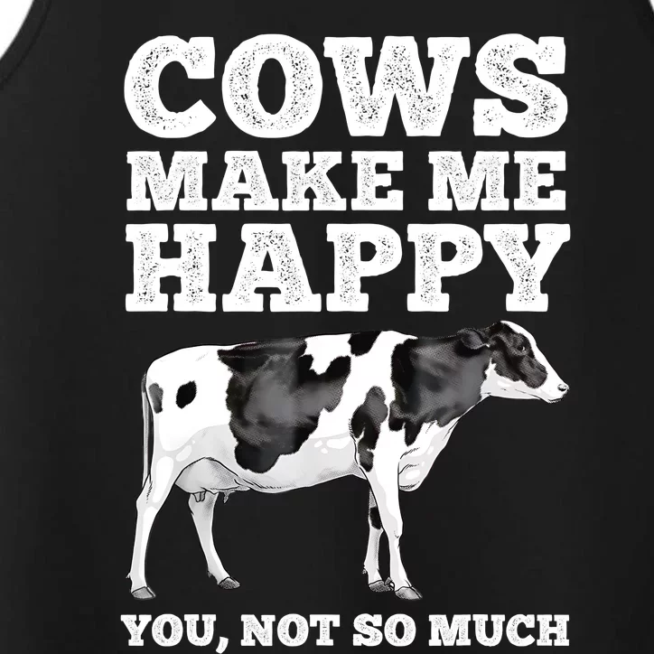 Cool Cow Art For Men Women Cow Farmer Dairy Cows Farm Animal Performance Tank