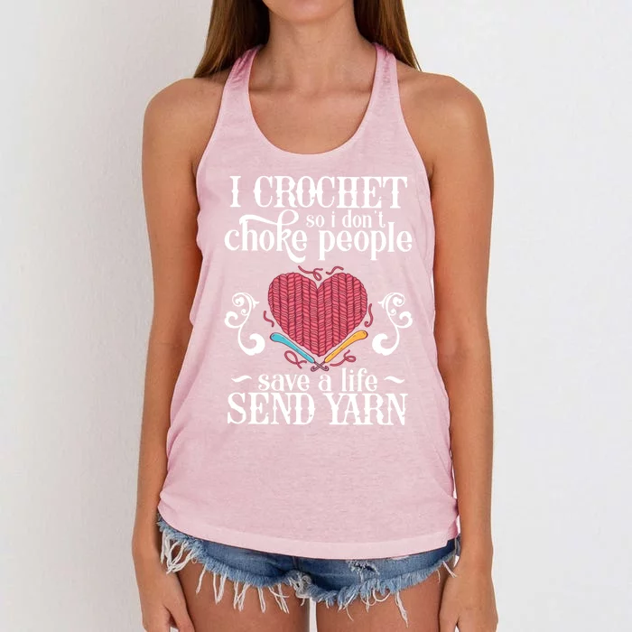 Crocheting Crocheting And Sewing Lover Gift Women's Knotted Racerback Tank