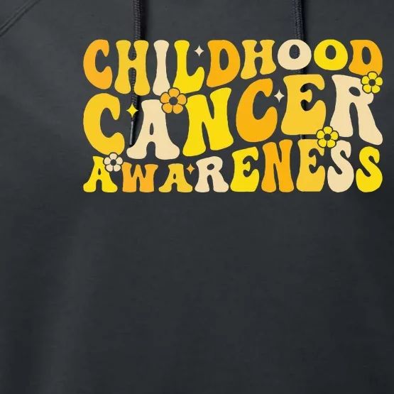 Childhood Cancer Awareness Rainbow Awareness Performance Fleece Hoodie