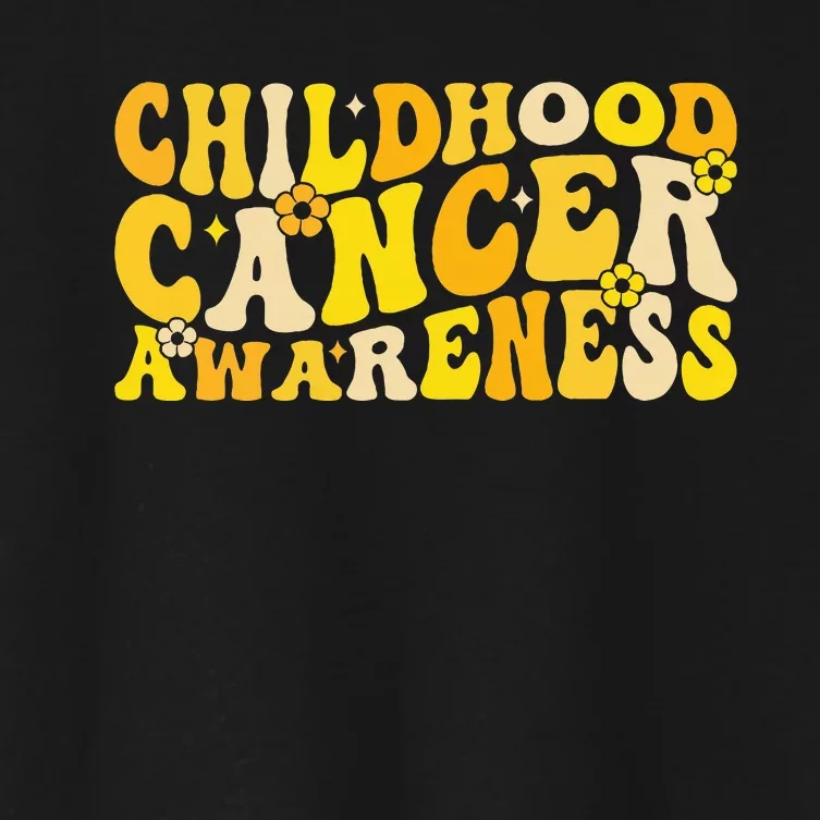 Childhood Cancer Awareness Rainbow Awareness Women's Crop Top Tee