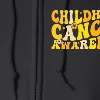 Childhood Cancer Awareness Rainbow Awareness Full Zip Hoodie