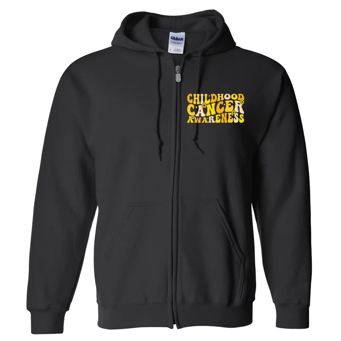 Childhood Cancer Awareness Rainbow Awareness Full Zip Hoodie