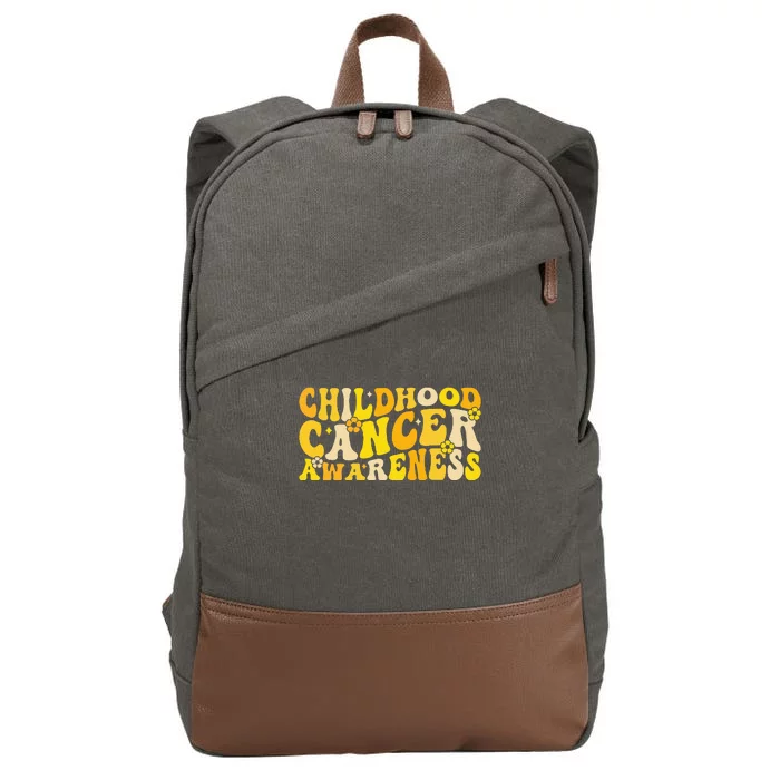 Childhood Cancer Awareness Rainbow Awareness Cotton Canvas Backpack