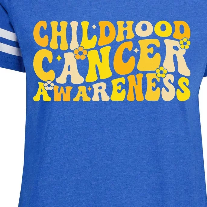 Childhood Cancer Awareness Rainbow Awareness Enza Ladies Jersey Football T-Shirt