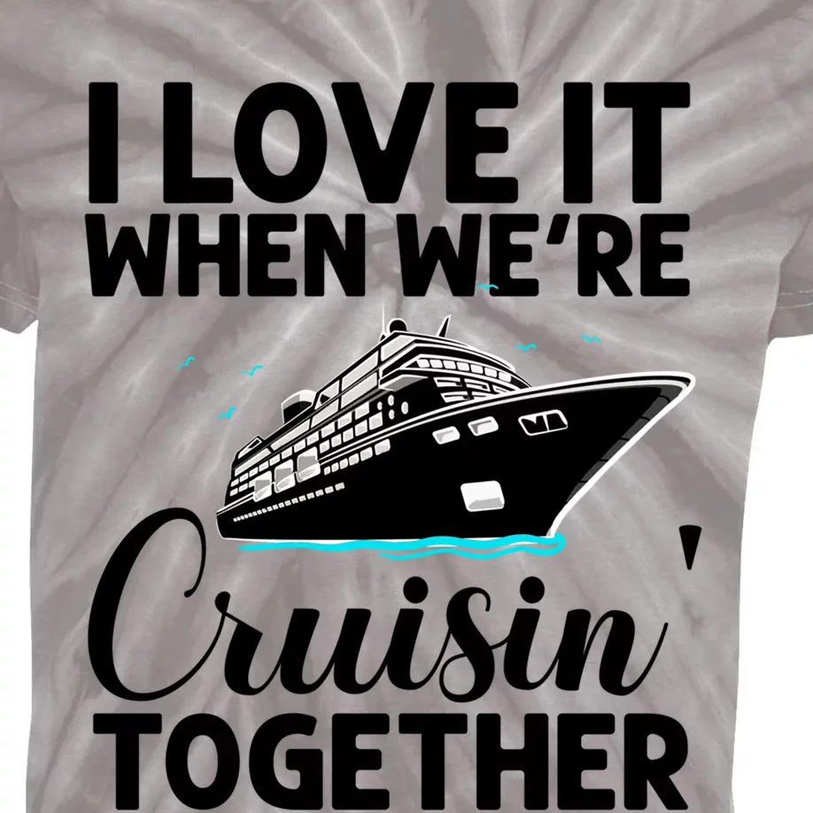 Cool Cruise Art Cruise Ship Couple Family Vacation Gift Kids Tie-Dye T-Shirt