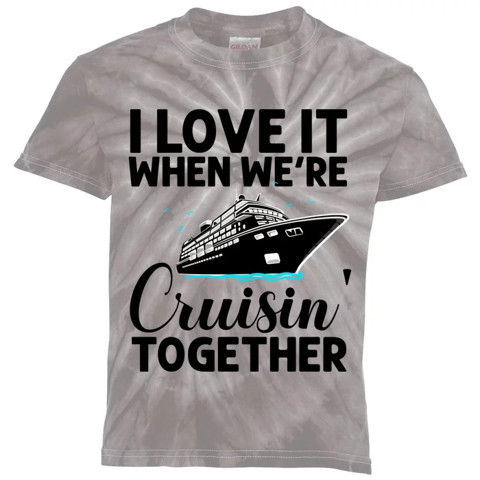 Cool Cruise Art Cruise Ship Couple Family Vacation Gift Kids Tie-Dye T-Shirt