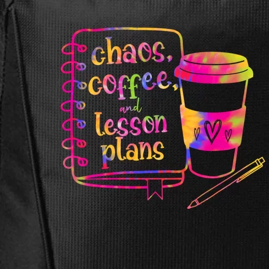 Chaos Coffee And Lesson Plans Teacher Day Gift City Backpack