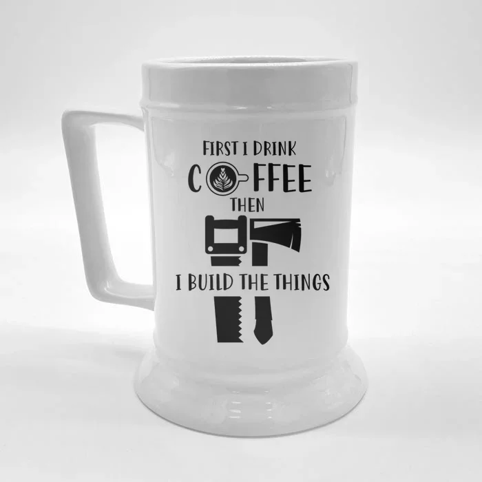 Carpenter Coffee And Woodworking Gift Front & Back Beer Stein