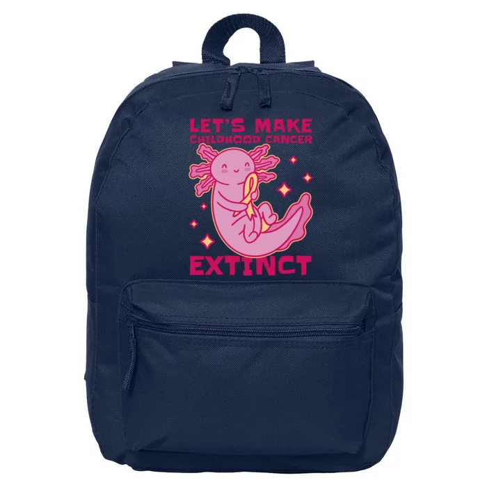 Childhood Cancer Awareness Axolotl 16 in Basic Backpack