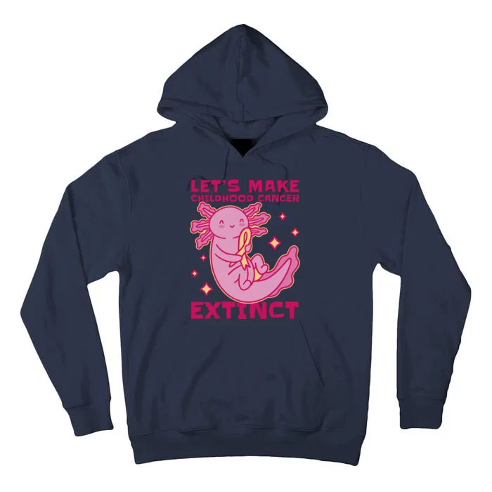 Childhood Cancer Awareness Axolotl Tall Hoodie