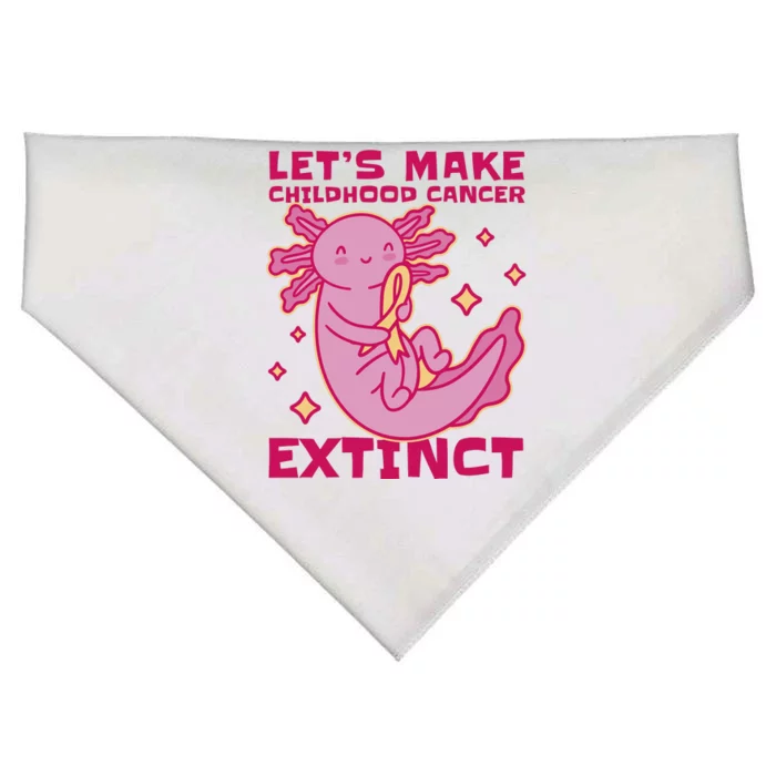 Childhood Cancer Awareness Axolotl USA-Made Doggie Bandana