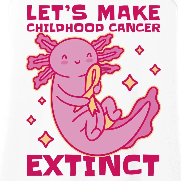 Childhood Cancer Awareness Axolotl Ladies Essential Tank