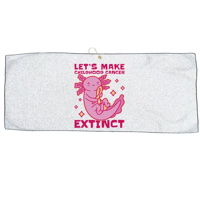 Childhood Cancer Awareness Axolotl Large Microfiber Waffle Golf Towel