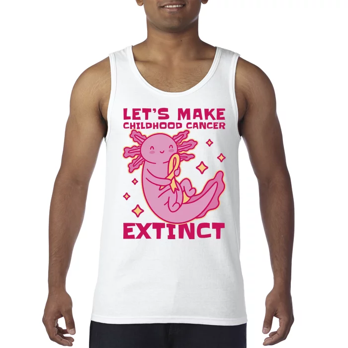 Childhood Cancer Awareness Axolotl Tank Top