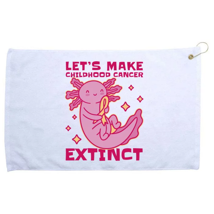 Childhood Cancer Awareness Axolotl Grommeted Golf Towel