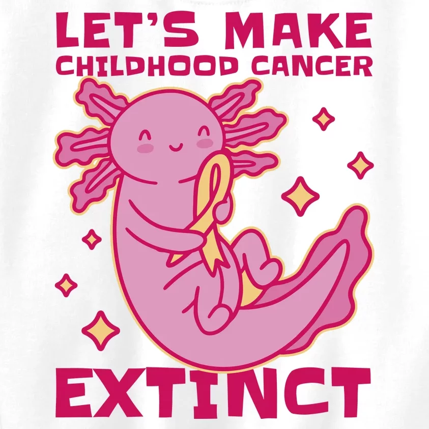 Childhood Cancer Awareness Axolotl Kids Sweatshirt