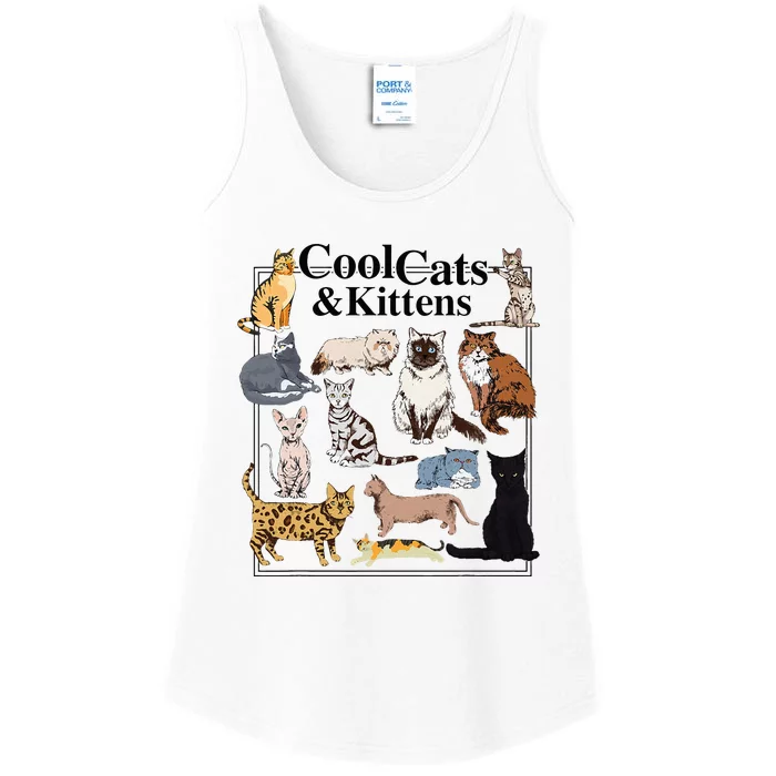 Cools Cat And Kitten Cat Types Funny Ladies Essential Tank