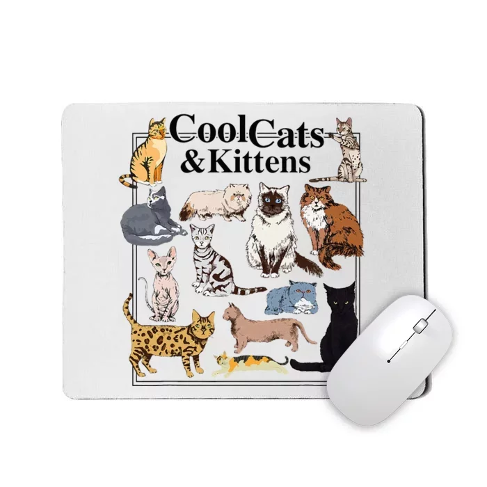 Cools Cat And Kitten Cat Types Funny Mousepad