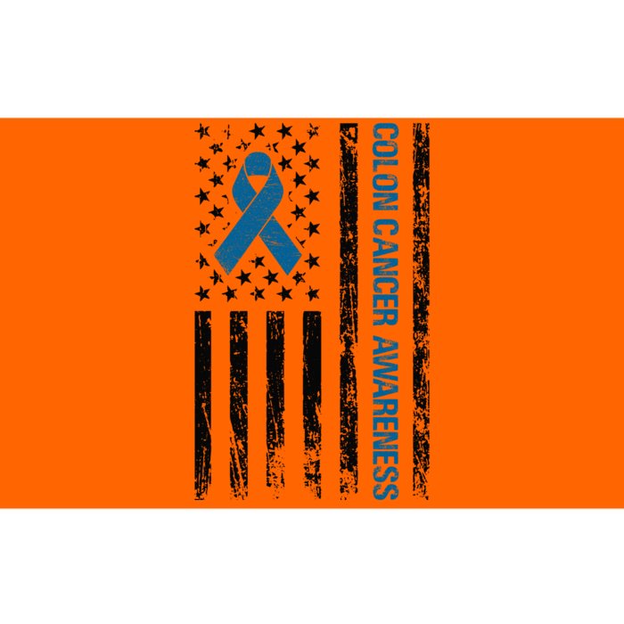 Colon Cancer Awareness Month Distressed Flag Bumper Sticker