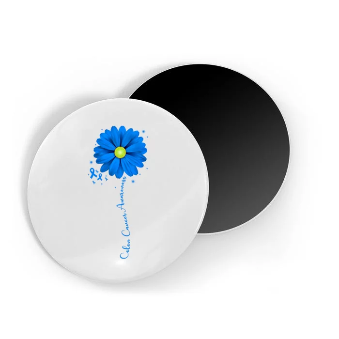 Colon Cancer Awareness Ribbon Daisy Magnet