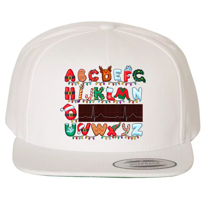 Christmas Cardiology Alphabet Holiday Hospital Crew Wool Snapback Cap