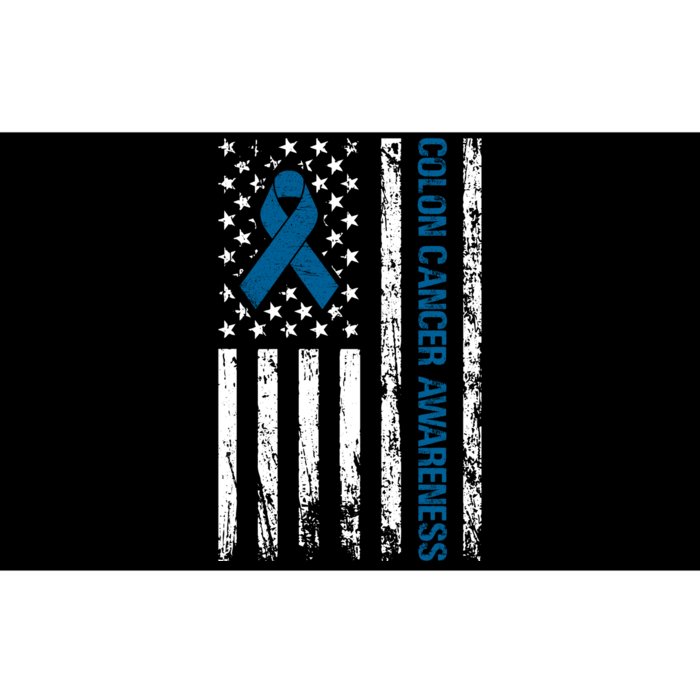 Colon Cancer Awareness Month Distressed Flag Bumper Sticker