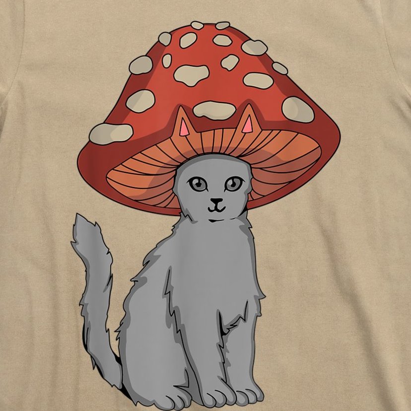 Cottagecore Cats Aesthetic Cat Mushroom Hat Kawaii TShirt TeeShirtPalace