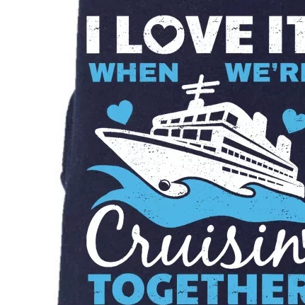 Cool Cruise Art Cruise Ship Couple Family Vacation Doggie 3-End Fleece Hoodie