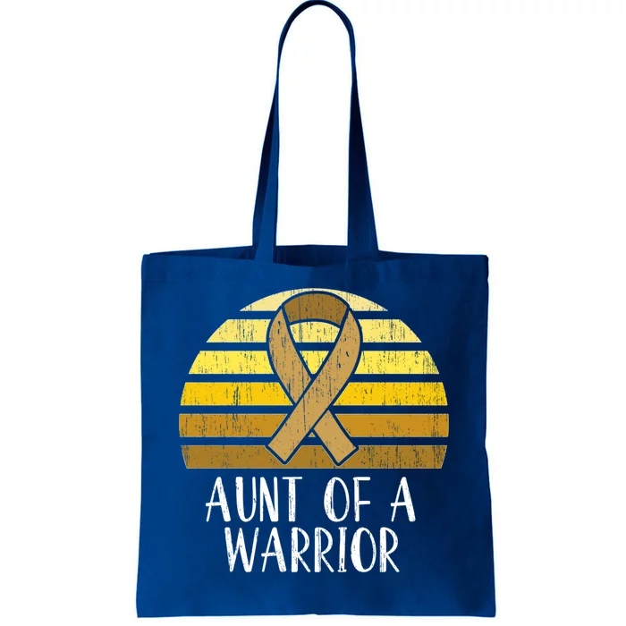 Childhood Cancer Awareness Aunt Of A Warrior Gift Tote Bag