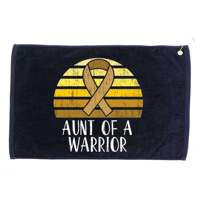 Childhood Cancer Awareness Aunt Of A Warrior Gift Grommeted Golf Towel