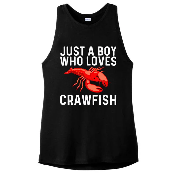 Cool Crawfish Art For Lobster Crawdad Boil Food Ladies Tri-Blend Wicking Tank