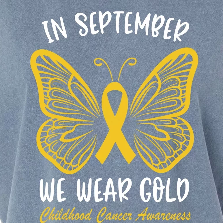 Childhood Cancer Awareness In September We Wear Gold Cute Garment-Dyed Women's Muscle Tee