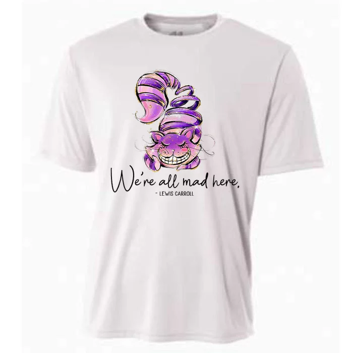 Chesire Cat Alice In Wonderland WeRe All Mad Here Cooling Performance Crew T-Shirt