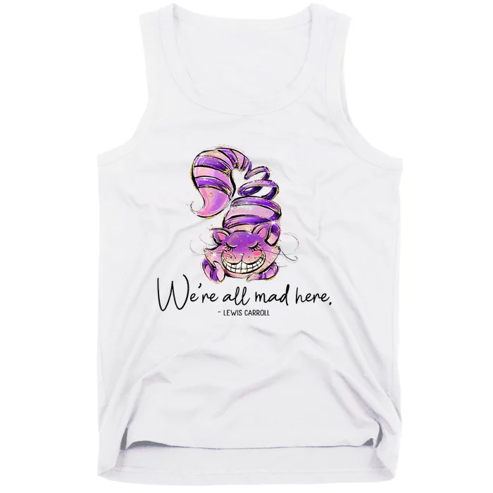 Chesire Cat Alice In Wonderland WeRe All Mad Here Tank Top