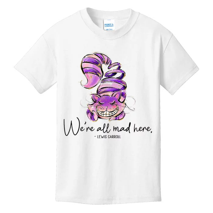 Chesire Cat Alice In Wonderland WeRe All Mad Here Kids T-Shirt